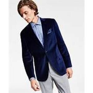 Alfani - Men's Blazer - Blue Velvet - Formal, Slim, Sports Coat, Fall